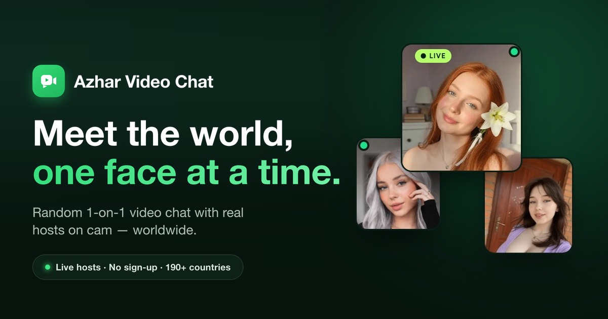 Azhar — The Azar Video Chat Pro, Hosts on Cam, No Download
